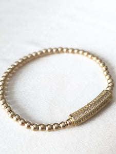 18K Gold Plated Sparkle Beaded Bracelet