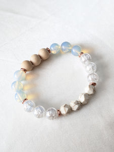 White Howlite, Rainbow Quartz, Opalite Aromatherapy