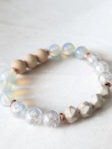 White Howlite, Rainbow Quartz, Opalite Aromatherapy