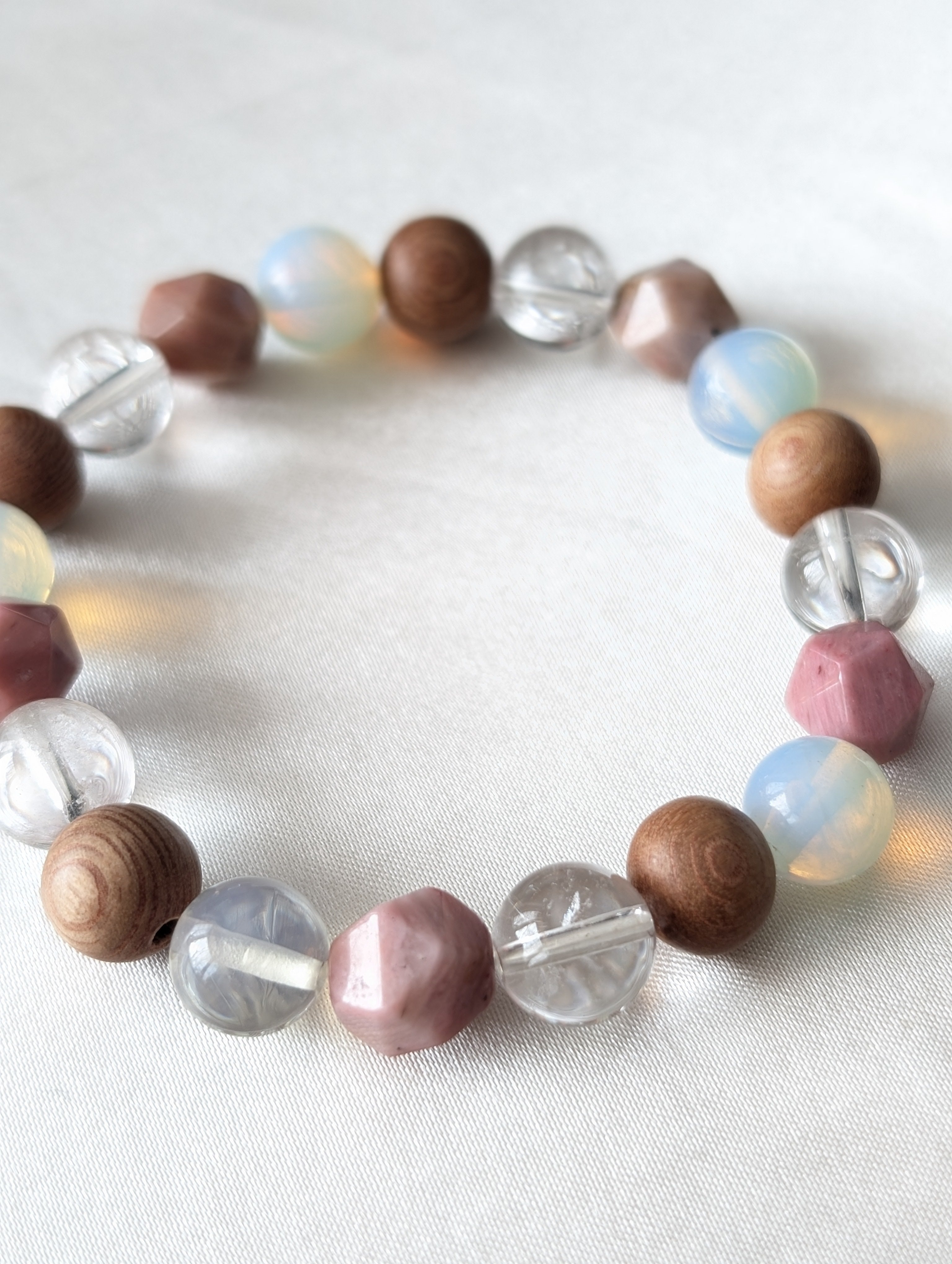 Clear Quartz, Rhodonite, Opalite & Rosewood Aromatherapy